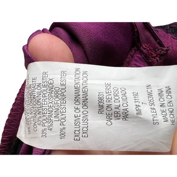 Sequin Hearts Purple Black Strapless Prom Dress Bodycon Formal 7 - Picture 12 of 12